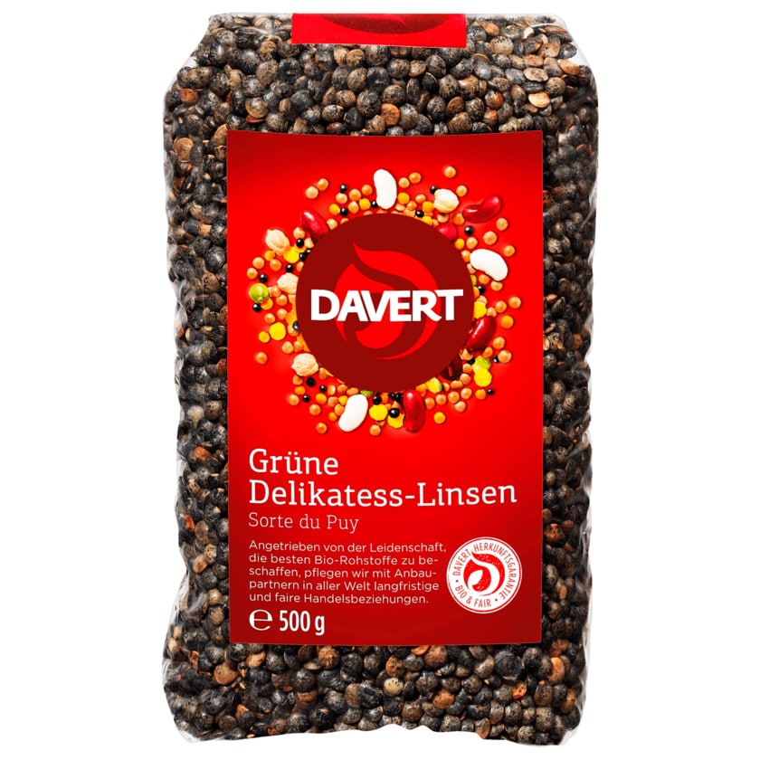 Davert Bio Grüne Delikatess-Linsen 500g
